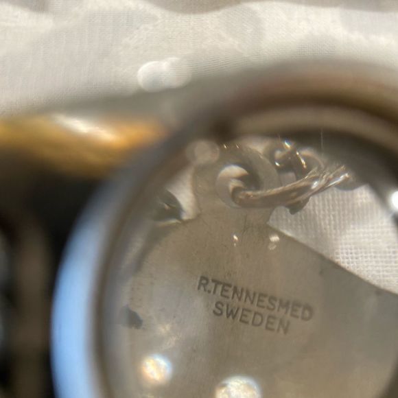 Vintage R. Tennesmed Sweden Mod Pewter Figural Butterfly Necklace - Picture 7 of 9